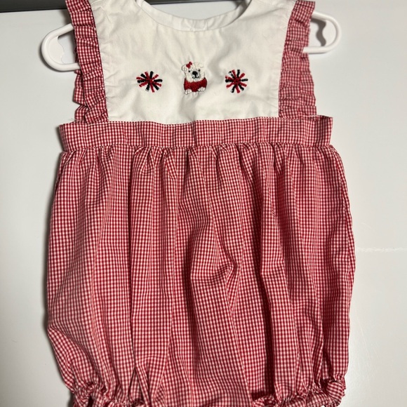 KREWE Georgia Bulldogs Red and White Baby Outfit - Picture 1 of 3